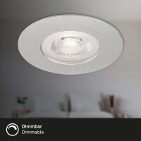 Einbauleuchten Briloner 3 x 4,9 Watt LED IP44 Chrom-Matt dimmbar Einbauspots