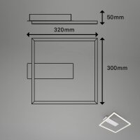Deckenleuchte Briloner Frame LED Aluminium 12 Watt Deckenlampe