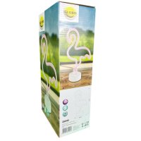 Tischleuchte Globo Flamingo LED Tischlampe Batterie-Betrieb Deko Pink