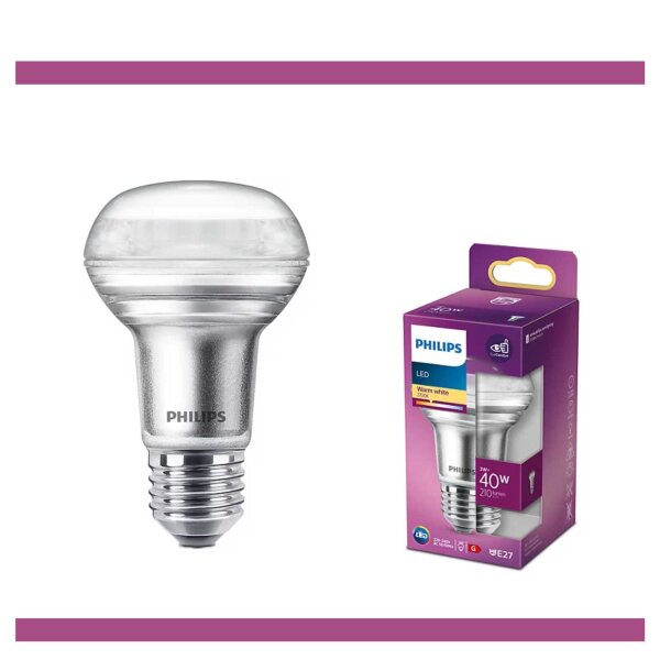 LED-Reflektorlampe, E27, 3 Watt, 210lm, 2700K – Philips