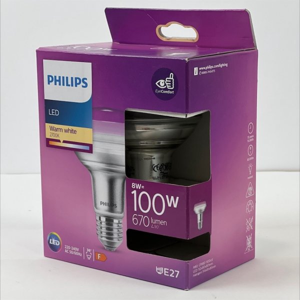 Leuchtmittel Philips LED Reflektor R80 E27 8 Watt 670 Lumen 2700K