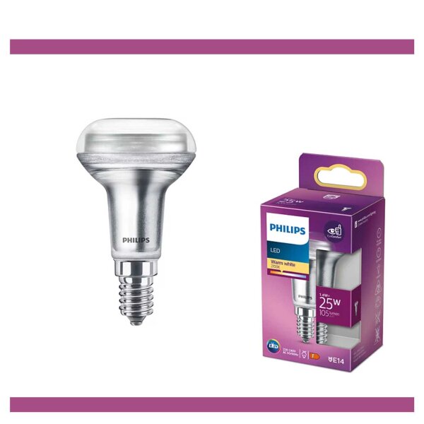 LED-Reflektorlampe, E14, 1,4 Watt, 105lm, 2700K – Philips