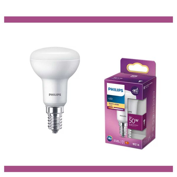 LED-Lampe, E14, 6 Watt, 640lm, 2700K – Philips