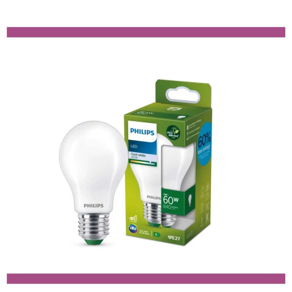 LED-Lampe, E27, 4 Watt, 840lm, 4000K – Philips