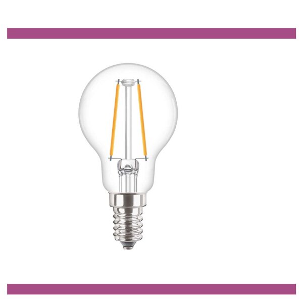 LED-Globelampe, E14, 2 Watt, 250lm, 2700K – Philips
