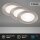 Einbauleuchten Briloner 3er Set LED Nickelmatt IP44 6 Watt Neutralweiß Einbaulampen