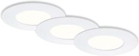 Einbauleuchte Briloner LED 3er Set Nickelmatt IP44...