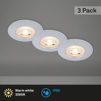 Einbauleuchten Briloner 3 x 4,9 Watt LED IP65 Einbauspots...