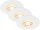 LED Einbauleuchten IP65, Weiß, Bohrloch 6,8 cm, 3x4,9W, 480lm, 3000K, IP65, Ø 9 cm – Briloner
