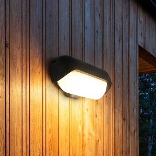Außenleuchte Akzentlicht D01 Wandlampe 9 Watt LED Schwarz Gartenleuchte IP65 Alu