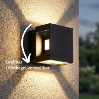 Außenwandleuchte Akzentlicht D07 Schwarz 12 Watt...