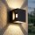 Außenwandleuchte Akzentlicht D07 Schwarz 12 Watt LED Aluminium Glas Wandlampe Würfel IP54