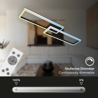 Deckenleuchte Briloner Frame 45 Watt LED schwarz Fernebdienung dimmbar Deckenlampe CCT