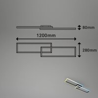 Deckenleuchte Briloner Frame 45 Watt LED schwarz Fernebdienung dimmbar Deckenlampe CCT