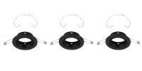 Einbauleuchten Briloner 3er Set Schwarz mit GU10-Fassung...