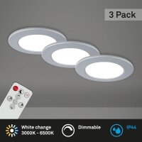 Einbauleuchten Briloner 3 x 4,8 Watt LED Chrom matt...