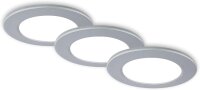 Einbauleuchten Briloner 3 x 4,8 Watt LED Chrom matt...