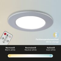 LED Einbauleuchten Memory, Chrom matt, Bohrloch 6,8 cm, 3x4,8W, 450lm, 3000 – 6500K – Briloner