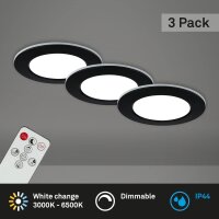 Einbauleuchten Briloner 3 x 4,8 Watt LED Schwarz...