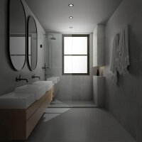 Einbauleuchten Briloner 3 x 4,8 Watt LED Schwarz Fernbedienung dimmbar CCT IP44 Einbauspots