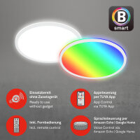 BRILONER Smart LED Panel Ø42cm | RGB/W, Dimmbar,...