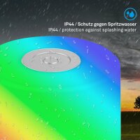 Akku-Tischleuchte Briloner LED Mini Tischlampe USB-Anschluss RGB IP44 Tischleuchte