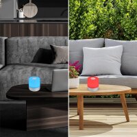 Akku-Tischleuchte Briloner LED Mini Tischlampe USB-Anschluss RGB IP44 Tischleuchte
