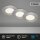 LED Einbauleuchten EBL Panel, Nickelmatt, Bohrloch 7,6 cm, 3x4,9W, IP44, Ø 8,5 cm – Briloner