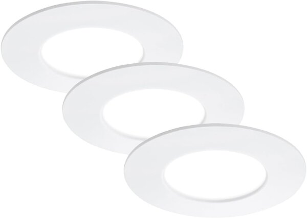 Einbauleuchte Briloner 4,9 Watt LED 3er Set Neutraweiß Einbauspot IP44 450 Lumen