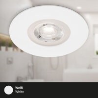 LED Einbauleuchten Kulana, Weiß-Matt, Bohrloch 6,8 cm, 4x4,9W, 480lm, 3000K, IP44 – Briloner