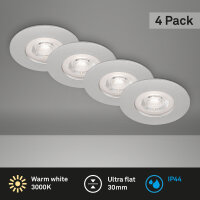 BRILONER KULANA 4er LED Einbaustrahler | Chrom-Matt,...