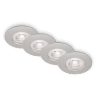 BRILONER KULANA 4er LED Einbaustrahler | Chrom-Matt,...