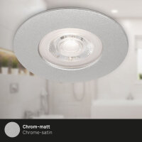 BRILONER KULANA 4er LED Einbaustrahler | Chrom-Matt, Ultraflach & IP44