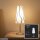 Tischleuchte Isi, Nickelmatt / Weiß-Dekor, 40 Watt, E14-Fassung, Ø 13 cm – Brilliant
