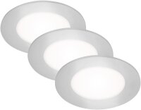 LED Einbaulampen, Silber, Bohrloch 6,8 cm, 3x3W, 350lm,...