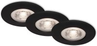 Einbauleuchten Briloner 3 x 4,9 Watt LED IP44 Schwarz...