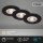 LED Einbauleuchten, Schwarz, Bohrloch 6,8 cm, 3x4,9W, dimmbar, IP44, Ø 9 cm – Briloner