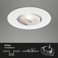 Einbauleuchten Briloner 3 x 4,9 Watt LED Weiß dimmbar Einbauspots 480 Lumen