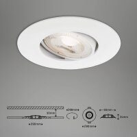 Einbauleuchten Briloner 3 x 4,9 Watt LED Weiß dimmbar Einbauspots 480 Lumen