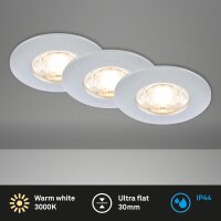Einbauleuchten Briloner 3 x 3,6 Watt LED IP44 Chrom matt...