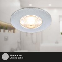 Einbauleuchten Briloner 3 x 3,6 Watt LED IP44 Chrom matt Einbauspot 340 Lumen