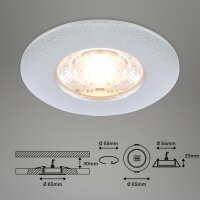 Einbauleuchten Briloner 3 x 3,6 Watt LED IP44 Chrom matt Einbauspot 340 Lumen