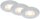 LED Einbaulampen, Chrom matt, 3x3,6W, 340lm, 3000K, IP44, Ø 6,5 cm – Briloner