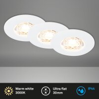 Einbauleuchten Briloner 3 x 3,6 Watt LED IP44 Weiß...