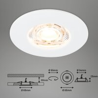 Einbauleuchten Briloner 3 x 3,6 Watt LED IP44 Weiß Einbauspots 340 Lumen