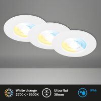 Einbauleuchte Briloner 3 x 4,9 Watt LED Weiß IP44...