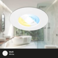 Einbauleuchte Briloner 3 x 4,9 Watt LED Weiß IP44 Einbaulampe CCT