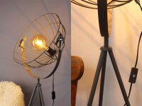 Stehleuchte Eco-Light grid Anthrazit Standlampe Drahtkorb Luce Ambiente