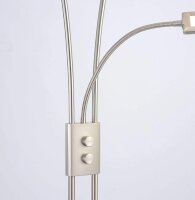 B-Kartonage Stehleuchte LeuchtenDirekt Marian LED Deckenfluter eckig mit Lesearm metall
