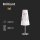 Tischlampe Isi, Nickelmatt / Lila-Dekor / Rosa, 40 Watt, E14-Fassung, Ø 13 cm – Brilliant